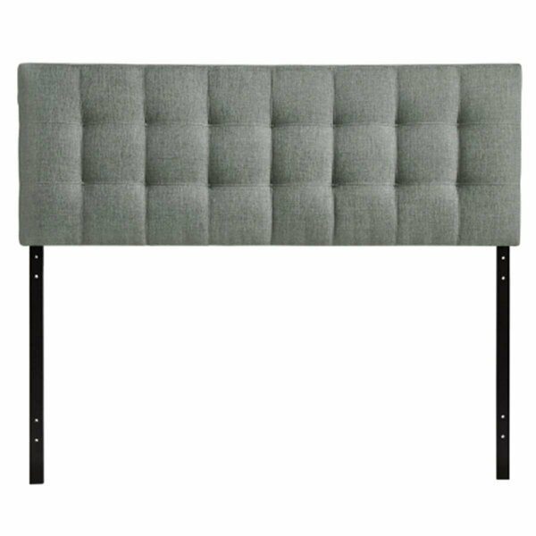 East End Imports Lily Queen Fabric Headboard- Gray MOD-5041-GRY